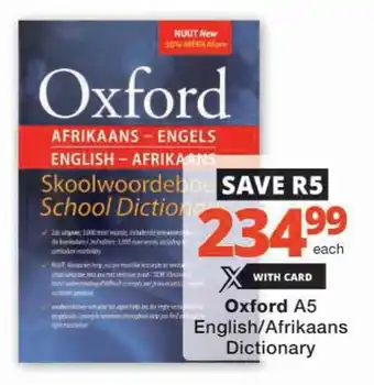 Oxford A5 English/ Afrikaans Dictionary