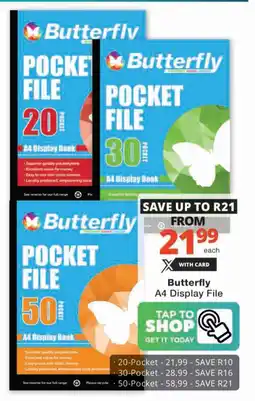Checkers Butterfly A4 Display File offer
