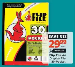 Checkers Flip File A4 Display File offer