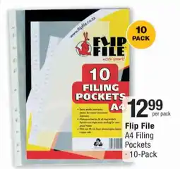 Checkers Flip File A4 Filing Pockets offer