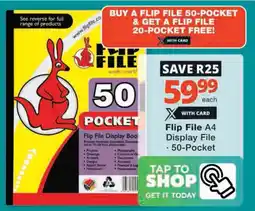 Checkers Flip File A4 Display File offer