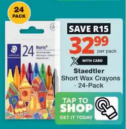 Checkers Staedtler Short Wax Crayons offer