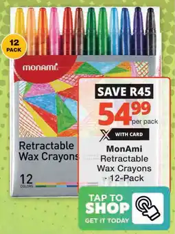 Checkers MonAmi Retractable Wax Crayons offer
