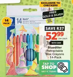 Checkers Staedtler Retractable Wax Crayons offer