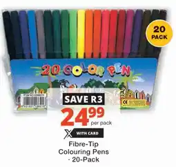 Checkers Fibre-Tip Colouring Pens offer