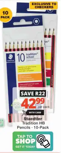 Checkers Staedtler Tradition HB Pencils offer