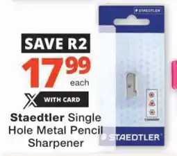 Checkers Staedtler Single Hole Metal Pencil Sharpener offer