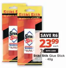 Checkers Stiki Stik Glue Stick offer