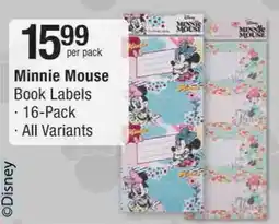 Checkers Minnie Mouse Book Labels offer