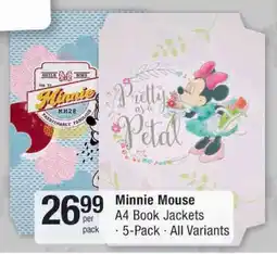 Checkers Minnie Mouse A4 Book Jackets offer