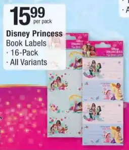 Checkers Disney Princess Book Labels offer