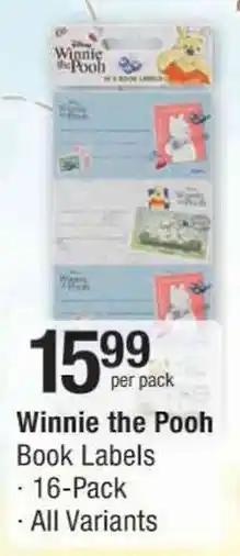 Checkers Winnie the Pooh Book Labels offer