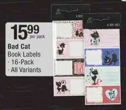 Checkers Bad Cat Book Labels offer