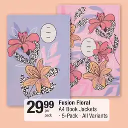 Checkers Fusion Floral A4 Book Jackets offer