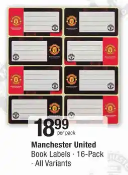 Checkers Manchester United Book Labels offer