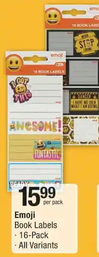 Checkers Emoji Book Labels offer