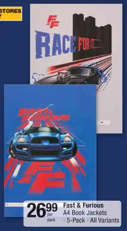 Checkers Fast & Furious A4 Book Jackets offer