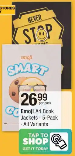 Checkers Emoji A4 Book Jackets offer
