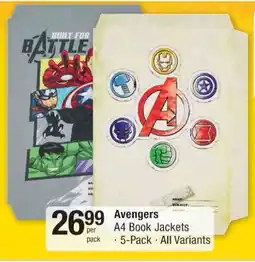 Checkers Avengers A4 Book Jackets offer