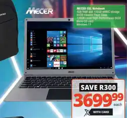Checkers Mecer Celeron Notebook 128GB offer