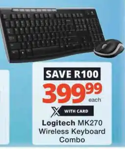 Checkers Logitech MK270 Wireless Keyboard Combo offer