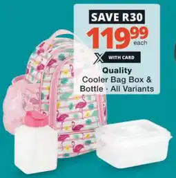Checkers Quality Cooler Bag Box & Bottle offer