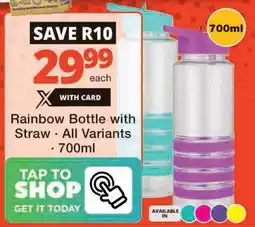 Checkers Rainbow Bottle with Straw offer