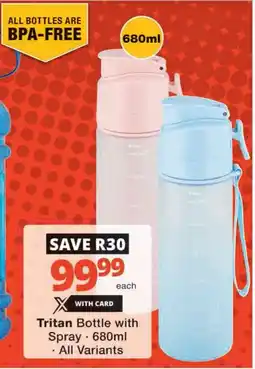Checkers Tritan Bottle with Spray offer