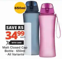 Checkers Matt Closed Cap Bottle offer