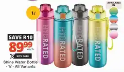 Checkers Shine Water Bottle offer