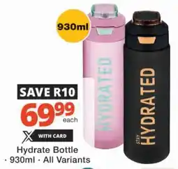 Checkers Hydrate Bottle offer