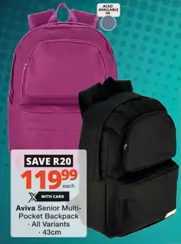 Checkers Aviva Senior Multi-Pocket Backpack offer