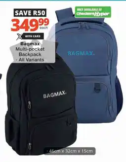 Checkers Bagmax Multi-pocket Backpack offer