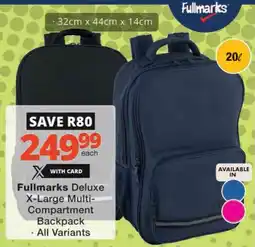Checkers Fullmarks Deluxe X-Large Multi- Compartment Backpack offer