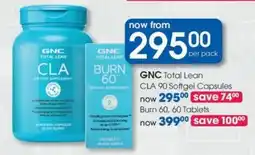 Clicks GNC Total Lean CLA 90 Softgel Capsules offer