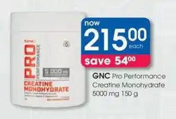 Clicks GNC Pro Performance Creatine Monohydrate 5000 mg offer