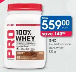 Clicks GNC Pro Performance 100% Whey offer