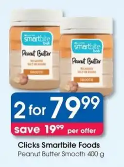 Clicks Clicks Smartbite Foods Peanut Butter Smooth offer