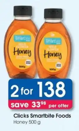 Clicks Clicks Smartbite Foods Honey offer