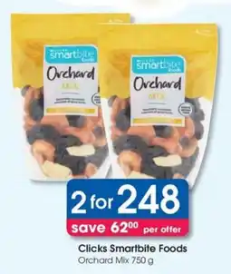 Clicks Clicks Smartbite Foods Orchard Mix offer