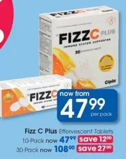 Clicks Fizz C Plus Effervescent Tablets offer