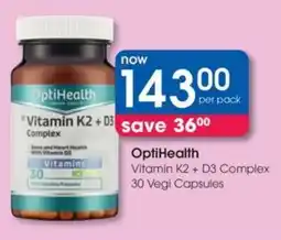 Clicks OptiHealth Vitamin K2 + D3 Complex offer