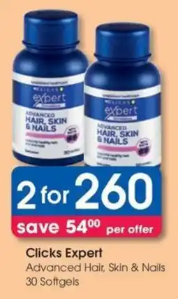 Clicks Clicks Expert Advanced Hair, Skin & Nails offer