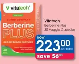 Clicks Vitatech Berberine Plus Veggie Capsules offer