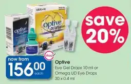 Clicks Optive Eye Gel Drops or Omega UD Eye Drops offer