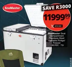 Checkers SnoMaster Dual Compartment Stainless Steel Portable Fridge/ Freezer offer