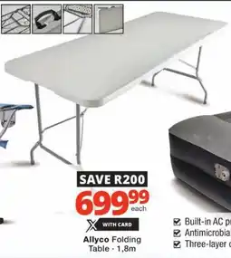Checkers Allyco Folding Table offer