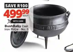 Checkers BushBaby Cast Iron Potjie offer