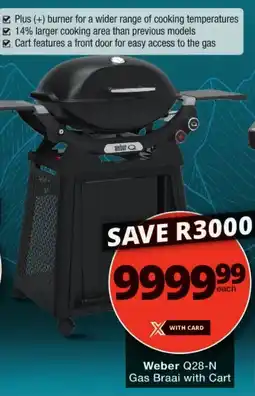 Checkers Weber Q28-N Gas Braai with Cart offer