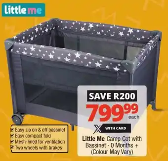 Little Me Camp Cot with Bassinet